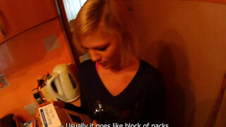 Full-bosomed blonde is having POV-style hardcore sex