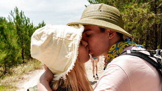 Hot Couple On Hiking Fuck Each Other In Fierce Group Sex