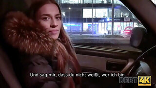 Chick unconditionally obeys extorter and gives blowjob