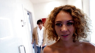 Stepsister showers before getting fucked real deep