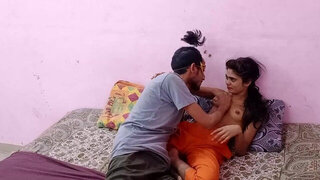 Skinny Desi babe with small tits is fingered by a masked lad