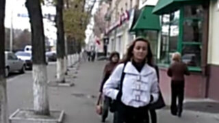 Real outdoor orgy in a village