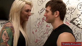 TS Aubrey and Jessy sucked and fucked