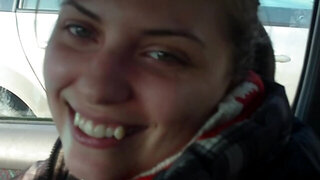 A brunette loves to lick cock and she is cumshot in her face