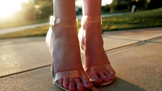 Hayley Reed using her feet while getting you hard