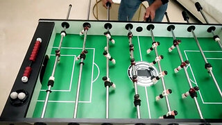 Foosball and fucking with a curvy hottie in POV