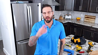 Kitchen fuck with a submissive teen who wants daddy's dick