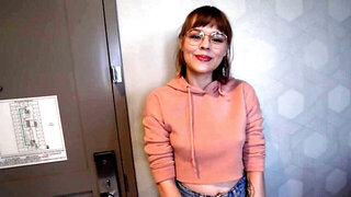 Sex with Latin stud ends for bookworm with cumshot in mouth