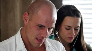 A bimbo that has a uniform on is doing face sitting today