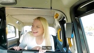 Polish babe with swinging tits enjoying cabbie cock