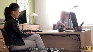 MILF receives lending agent's cock in her muff