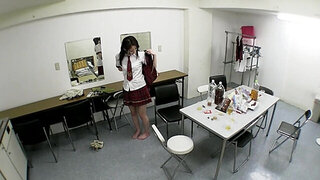 Japanese coed goes back home and gets her twat fingered