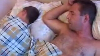 Daddy wakes up his boy