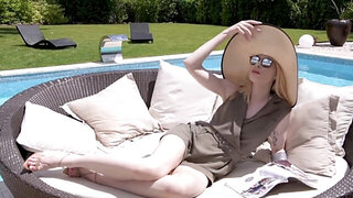 Blonde babe Milena Devi invited her neighbour for sex