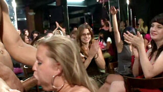 Partying with male strippers and the ladies that blow them