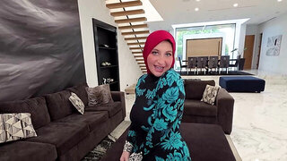 Wearing a hijab and getting fucked in point of view