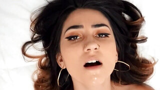 Oily babe with small tits getting fucked in POV
