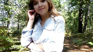 Cute girl with nice breasts is going to be teasing HARD