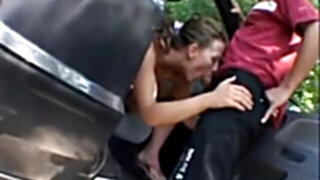 Kathi Parker at the parking field