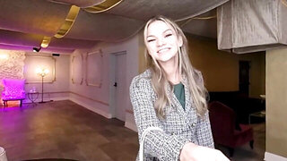 Stud satisfies cute assistant in hot VR porn video