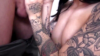 Charlotte Sartre gives a deepthroated blowjob