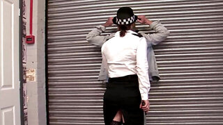 British cop lady is going to fuck a random perv