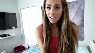 Cute blonde stepsister has it all figured out
