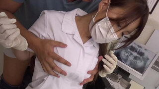 Busty Japanese dentist Yume Mizuki fucked by horny patient