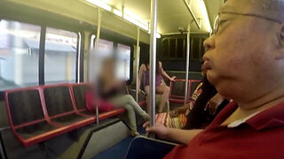 Couple fucks on a public bus as passengers film it