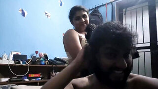 Telugu wife and her husband are fucking in the bedroom