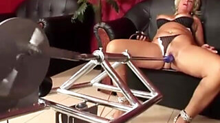 Granny having ass fucking lovemaking with screwing machine