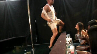 The ladies' night is going on as planned, lots of booze and stiff cocks