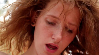 Foxy Lee in the middle of the forest and masturbating
