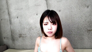 Cute chick from Asia with small boobs in a hot video