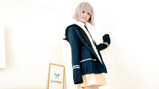 Blonde Asian cutie Saeko Ishiki licked by a boyfriend