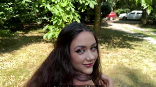 Bikini babe allows this old guy to fuck her on all fours