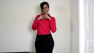 Indian babe Lily is talking to you as she undresses