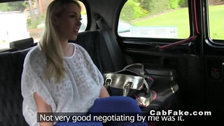 Cab driver fucks blonde on a hood