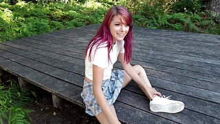 Thong-wearing cutie shows off outside and inside too