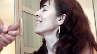 German MILF loves having big cocks in her mouth