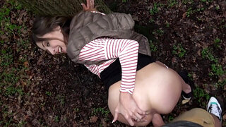 Teen girl flashing her incredible ass and getting dicked