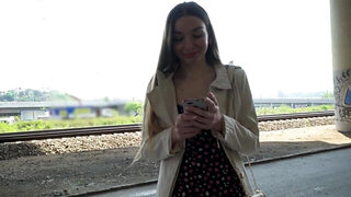 Ukranian model is paid to have sex in POV with the agent