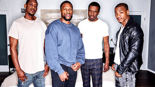 Rowdy wench in lingerie gets all of her holes blacked