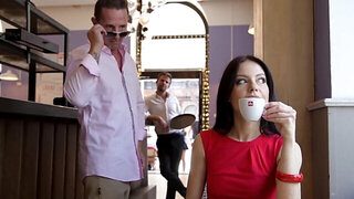 Seductive MILF double penetrated and facialized