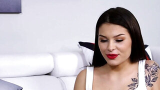 Stepdad gets to tap two perfect Latina pussies at once