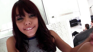 Latina babe Gina Valentina getrs rammed by a well hung stud at home