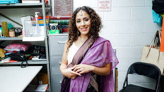 The store security caught her trying to steal, what'll she do?