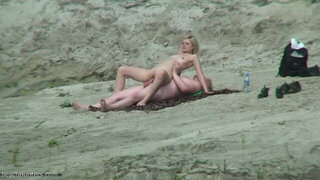 Voyeur spycam on the beach