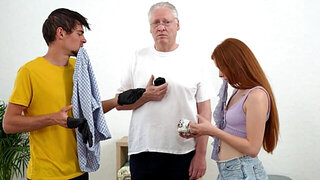 Time stop fuck scene with a redhead who gets pretty eager