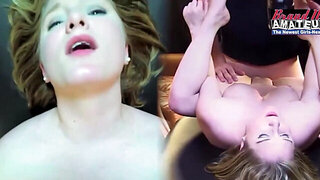 Lottie Peers gives a blowjob and gets penetrated
